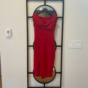 Elegant Red Donna Karan Dress-Size 4